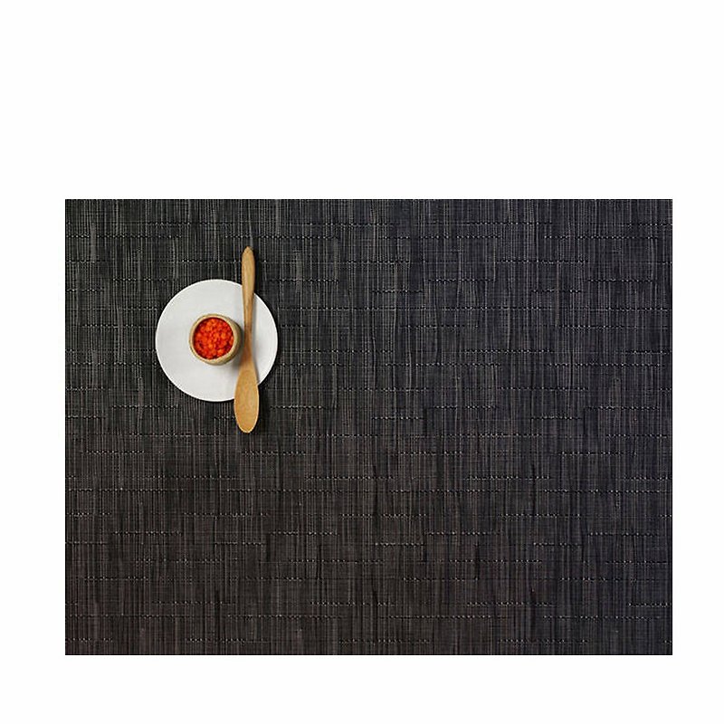 BAMBOO PLACEMAT IN SMOKE (RECTANGLE) - Place Mats & Dining Décor - Plastic Black