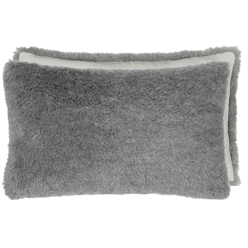 English Throw Pillow/Cushion Mousson - 50x30cm - หมอน - วัสดุอื่นๆ สีเทา