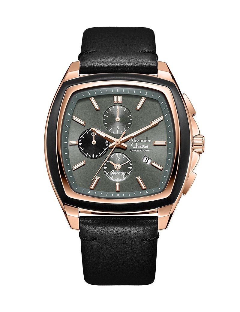 [AC Watch] 6616BFLRGGRBA-SET Rose Gold x black - นาฬิกาผู้ชาย - สแตนเลส 