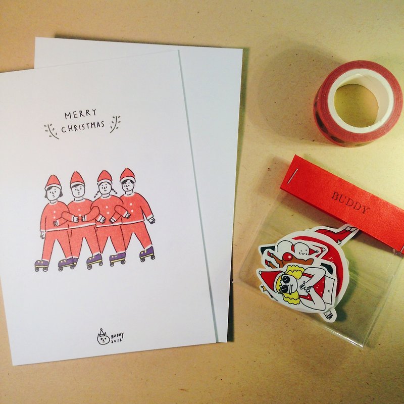 バディのクリスマスパッケージ - カード・はがき - 紙 