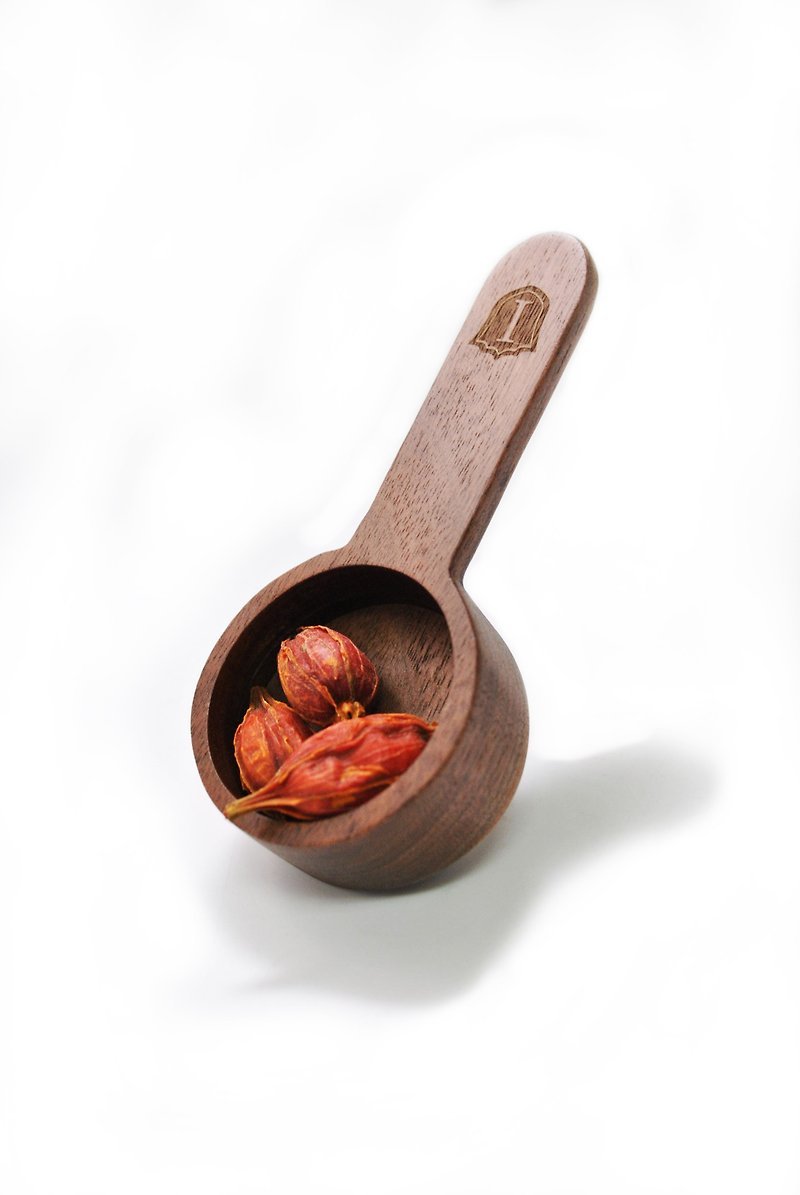 Islandoffer Black Walnut with short Handle wood Coffee spoon 8g (1pcs) - Coffee Pots & Accessories - Wood Gold