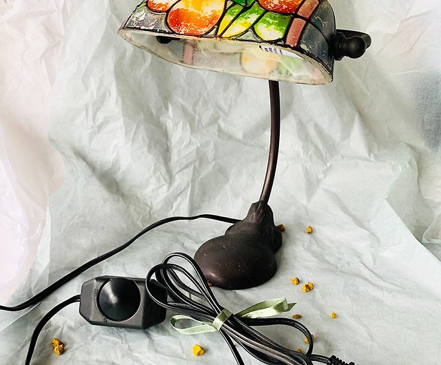European Classical Stained Glass, Small Stained Glass Table Lamp