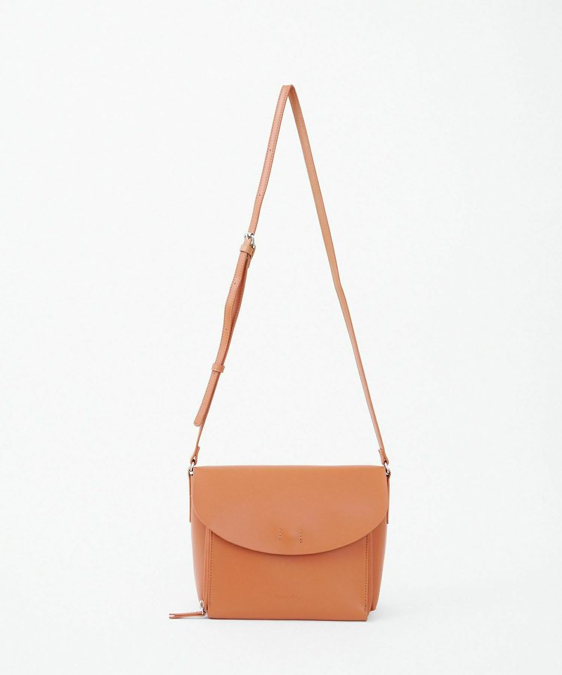 Legato Largo - Light Weight Mini Cross Body Shoulder Bag LG-D1711 Camel - กระเป๋าแมสเซนเจอร์ - เส้นใยสังเคราะห์ สีนำ้ตาล