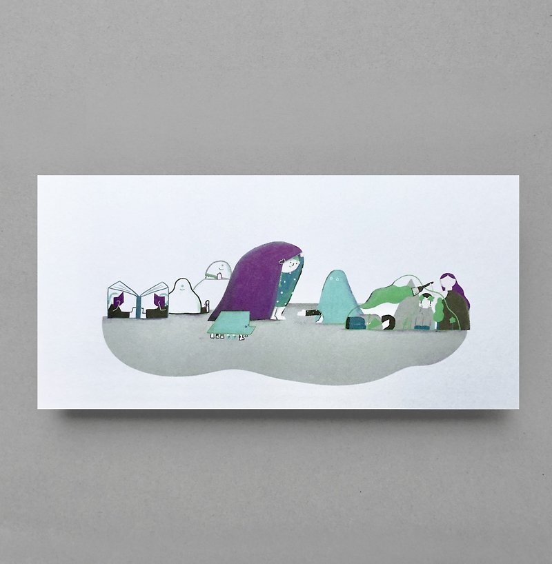 Find you in the similar color ・Double-sided long postcard - Cards & Postcards - Paper White