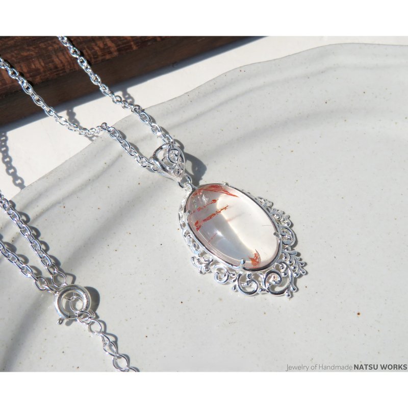 ルチル リモナイト クォーツ ネックレス / Rutile Limonite Quartz Necklace - 項鍊 - 寶石 透明