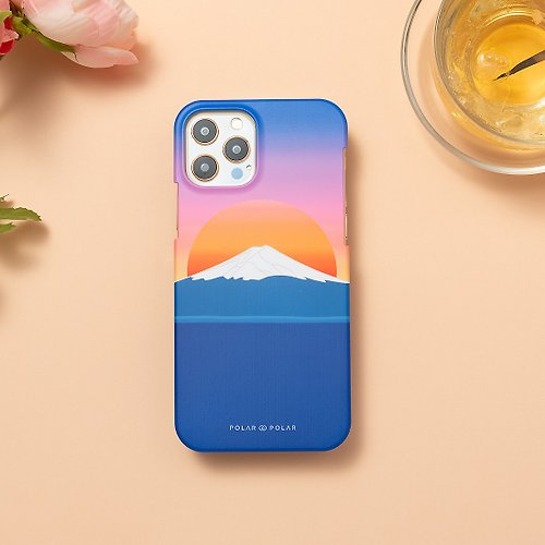 POLAR POLAR iPhone / Samsung 夕陽富士山 半包硬殼 手機殼【客製】