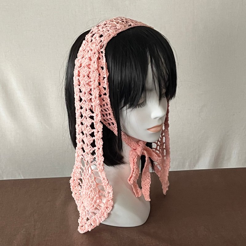 Bunny Ear Knit Headdress - ที่คาดผม - ผ้าฝ้าย/ผ้าลินิน สึชมพู