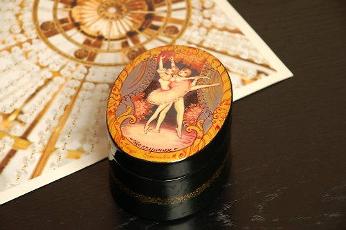 WhiteNight Nutcracker lacquer box ballet hand-painted decorative Christmas Gift Wrapping