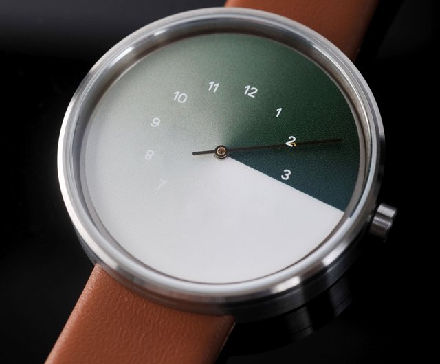 世界初 時刻が隠れる 腕時計 スノーホワイト Hidden Time Watch (Olive) - ショップ anicorn-watches  ペアウォッチ - Pinkoi