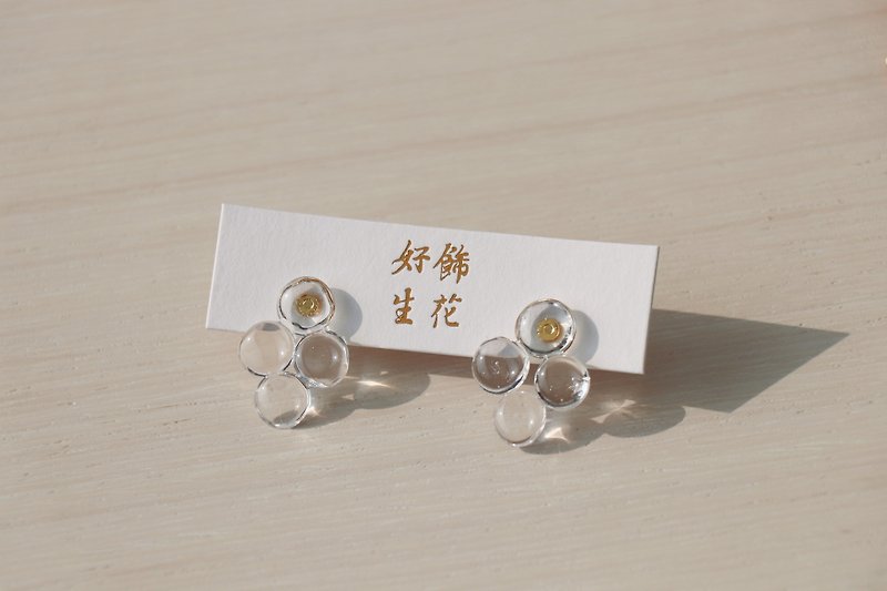 Four drop no.1 - Earrings & Clip-ons - Resin Transparent