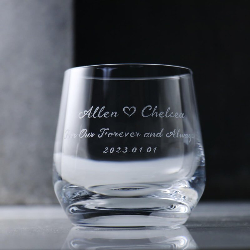 370cc [Lucaris Crystal Hong Kong Series] Love Commemorative Crystal Heart Whiskey Cup - แก้วไวน์ - แก้ว สีใส