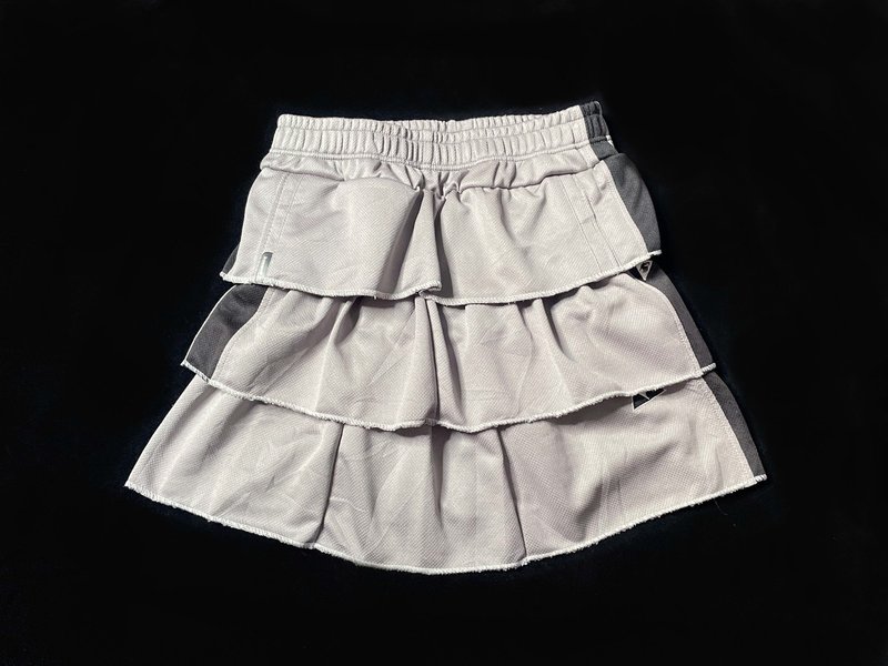 REGETHER Vintage modified le coq sportif sports cake skirt-04 - กระโปรง - เส้นใยสังเคราะห์ สีเทา