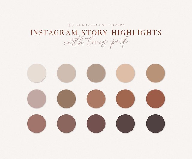 Instagramストーリーのハイライト アースカラー Instagramアイコン Instagramデザイン アート ショップ Orca Design Store 壁紙 スタンプ アプリアイコン Pinkoi