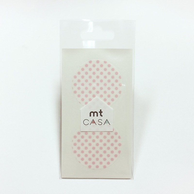 KAMOI mt CASA Seal 和紙圓貼【水玉點點 草莓牛奶 (MTCDS021)】 - 牆貼/牆身裝飾 - 紙 粉紅色