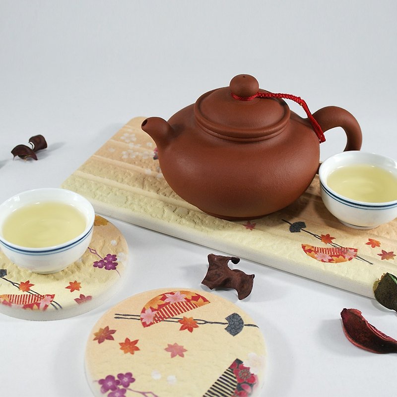 [MBM] He Feng Yin Tea Gift Box-Gui Algae Earth Absorbent Tea Mat Gift Box - ที่รองแก้ว - วัสดุอื่นๆ 