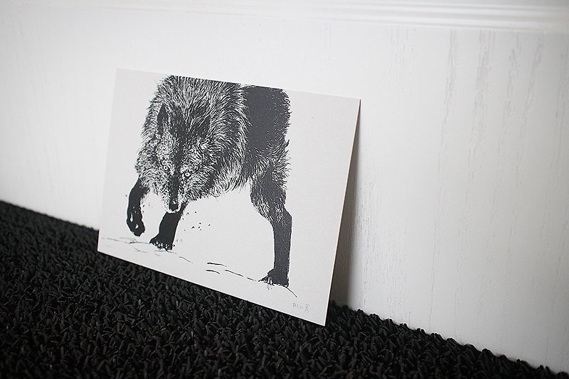 Staring Animal Series Digital Printed Copy No.5 | SAKOSTUDIO - โปสเตอร์ - กระดาษ ขาว