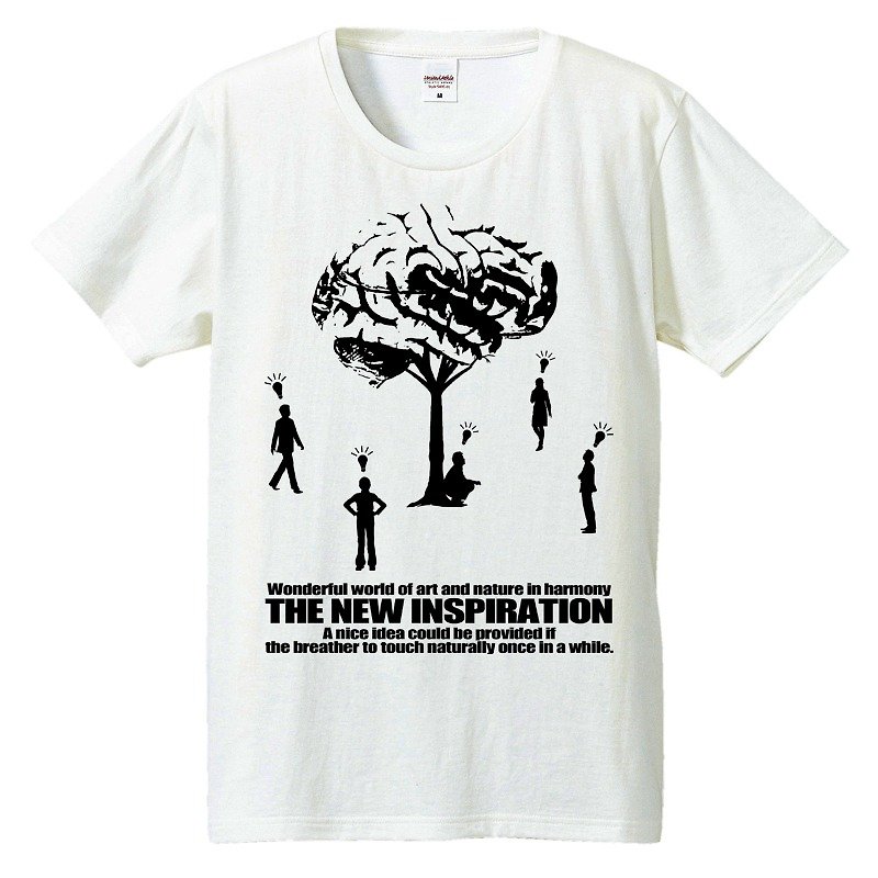 T-shirt / Inspiration - เสื้อยืดผู้ชาย - ผ้าฝ้าย/ผ้าลินิน ขาว