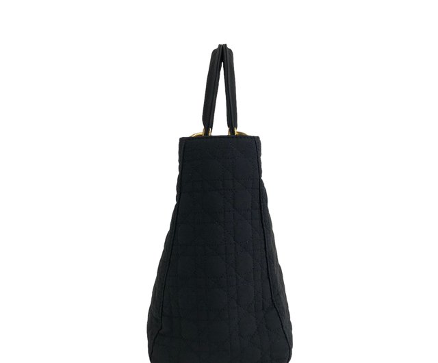 Christian Dior 黒 ナイロン カナージュ ショルダーバッグ 日本直送 名牌中古包 】Christian Dior ディオール レディ