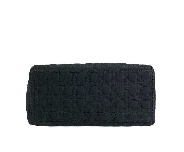 Christian Dior 黒 ナイロン カナージュ ショルダーバッグ 日本直送 名牌中古包 】Christian Dior ディオール レディ