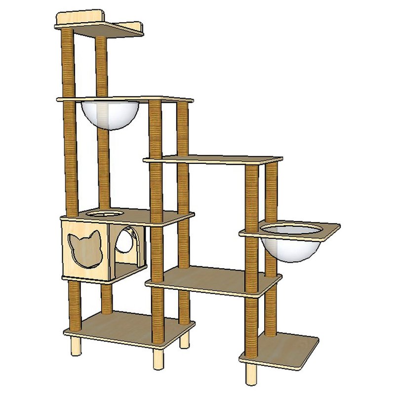 【MOMOCAT】R408 Interstellar Cat Jump Platform - Scratchers & Cat Furniture - Wood 