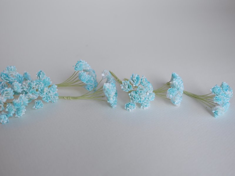 Paper Flower, DIY 100 pieces gypsophila, 100 pieces, size 1 cm. blue-white color - Other - Paper Blue