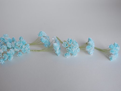 makemefrompaper Paper Flower, DIY 100 pieces gypsophila, 100 pieces, size 1 cm. blue-white color