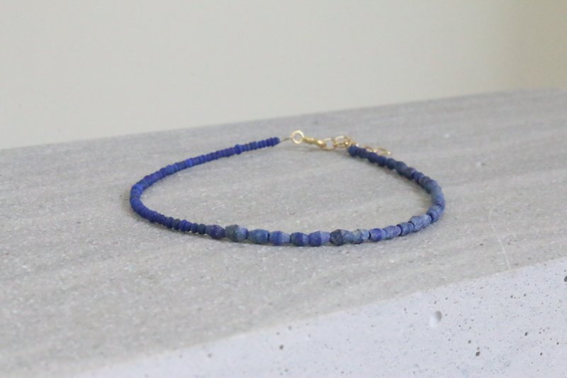 Bracelet Lapis Natural Stone - Expression - - สร้อยข้อมือ - เครื่องเพชรพลอย สีน้ำเงิน