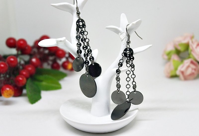 Black Beauty * _ * Alloy hook earring European and American style // // - Earrings & Clip-ons - Other Metals Black