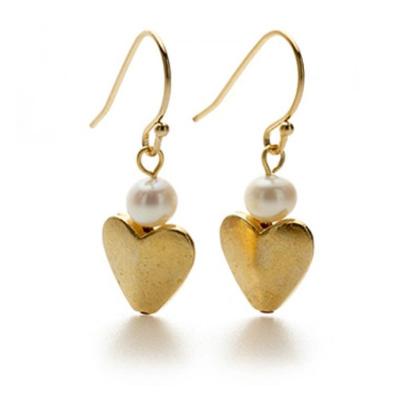Ancient Heart pearl earrings · - Earrings & Clip-ons - Other Metals Gold