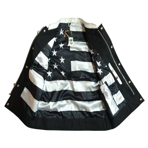 クラブスタイル バイカーレザーベスト - ショップ Wallets And Hats 4