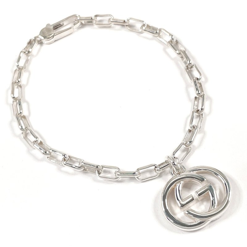 【日本直送 中古美品】グッチ GUCCI ブレスレット インターロッキング G GG シルバー925 アクセサリー - 手鍊/手環 - 純銀 銀色