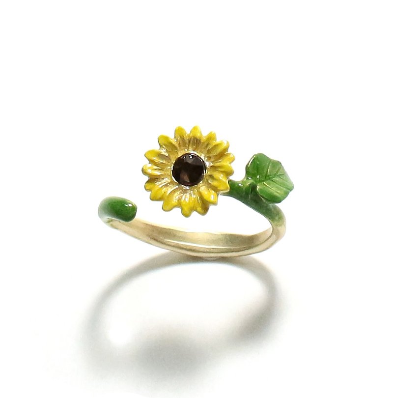Sunflower Ring Sunflower Ring RN163 - แหวนทั่วไป - โลหะ สีเหลือง