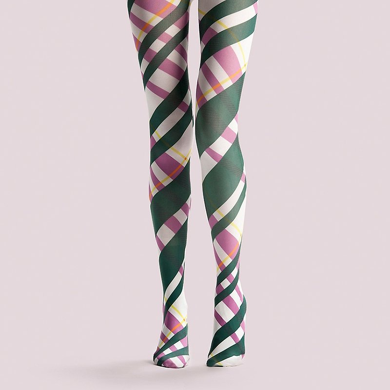 viken plan designer brand pantyhose cotton socks creative stockings pattern stockings plaid panni - ถุงเท้า - ผ้าฝ้าย/ผ้าลินิน 