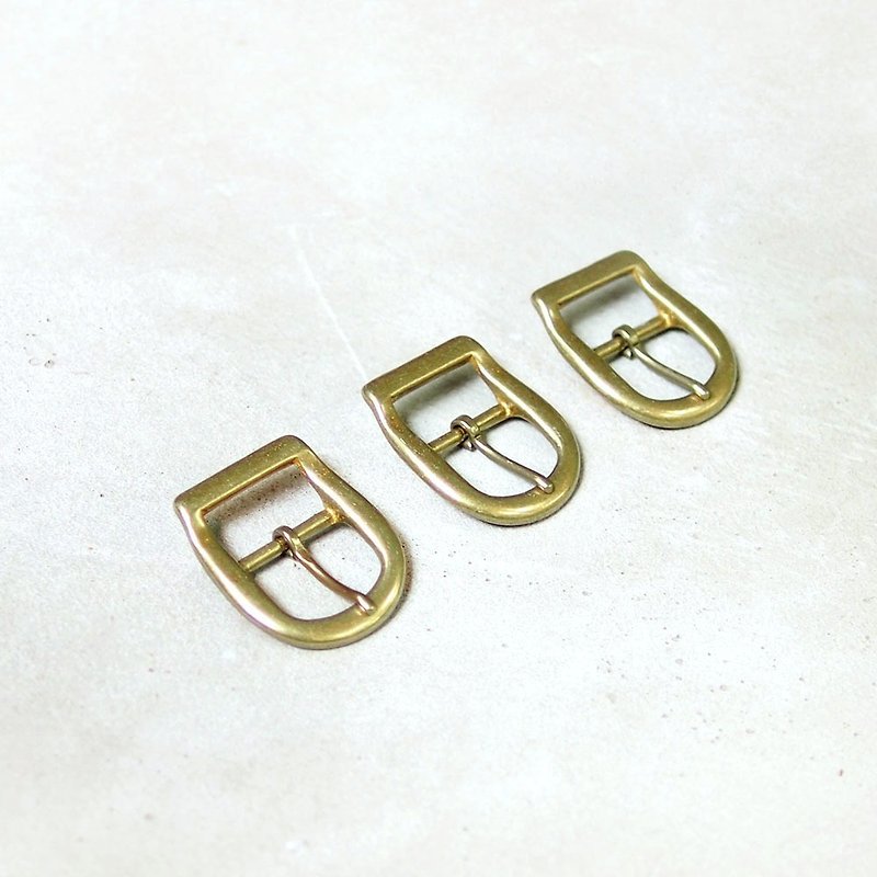 日本職人手作 厚口黃銅馬蹄形皮帶頭  (直徑 3cm 寬) 1 個 - 金工/飾品 - 其他金屬 