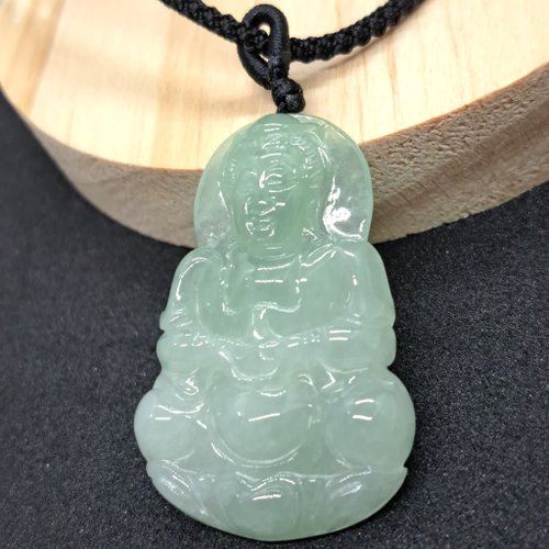 瓔珞翡翠 冰種翡翠觀音菩薩項鍊 | 天然緬甸玉翡翠A貨 | 送禮