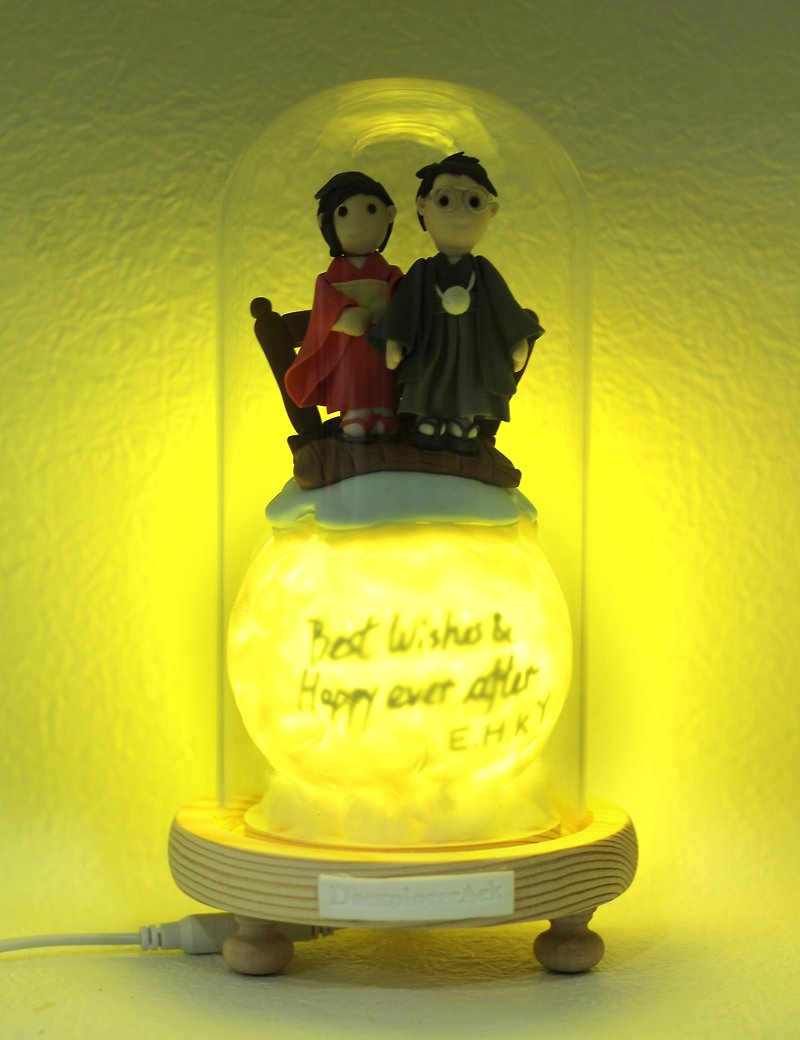 Customized Portrait Planet Story Light, a permanent wedding gift - โคมไฟ - ดินเหนียว 
