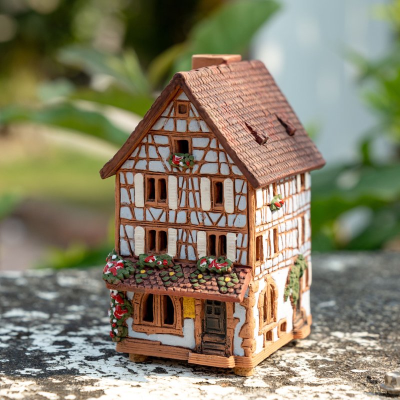 法國亞爾薩斯小屋 高12cm - 擺飾/家飾品 - 陶 
