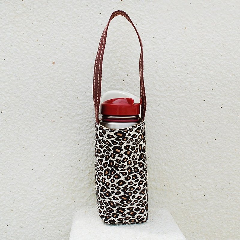 Classic leopard kettle bag / beverage bag - Beverage Holders & Bags - Cotton & Hemp Black