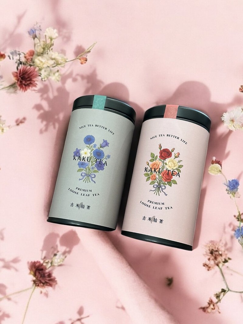【 限量版罐裝 】【 附紙袋 】花語拾光 台灣原葉茶罐 烏龍 紅茶 - 茶葉/茶包/水果茶 - 其他材質 多色