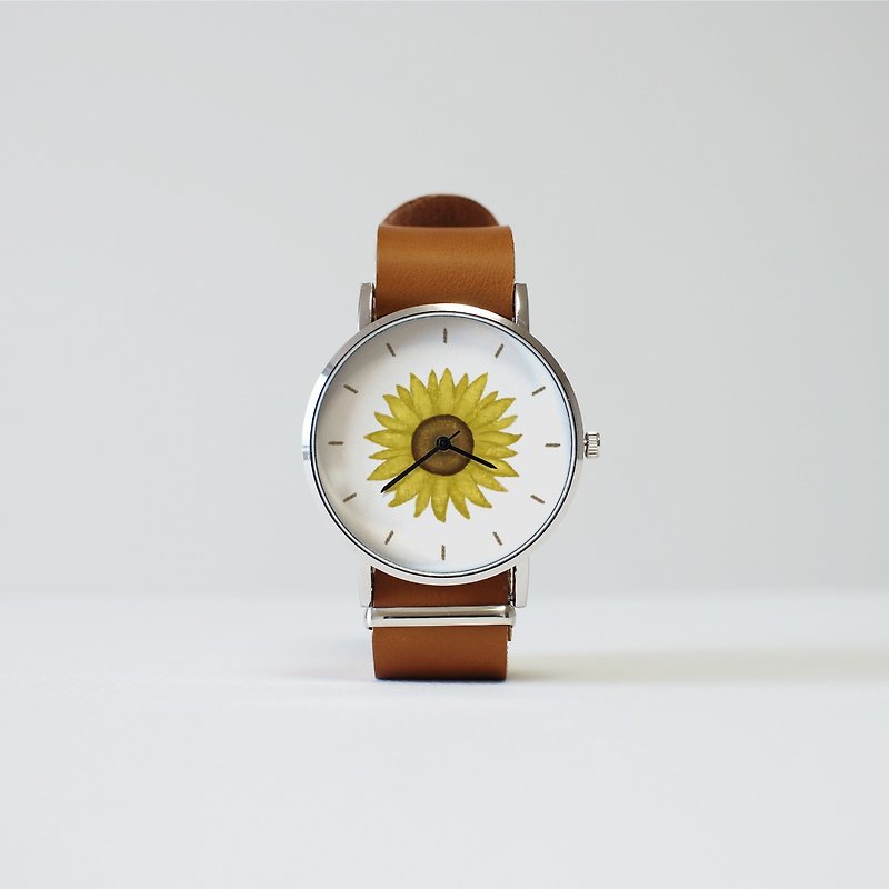 Sunflower Watch - นาฬิกาผู้หญิง - โลหะ สีเหลือง
