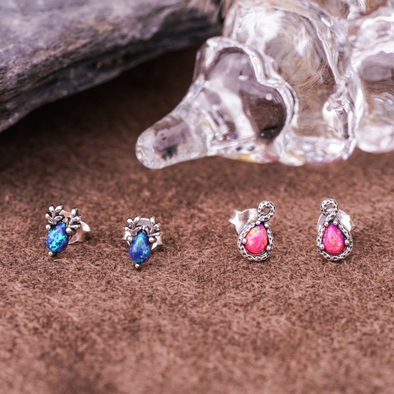 [925 Sterling Silver] Elk Earrings | Eternal Earrings - ต่างหู - เงินแท้ สีเงิน