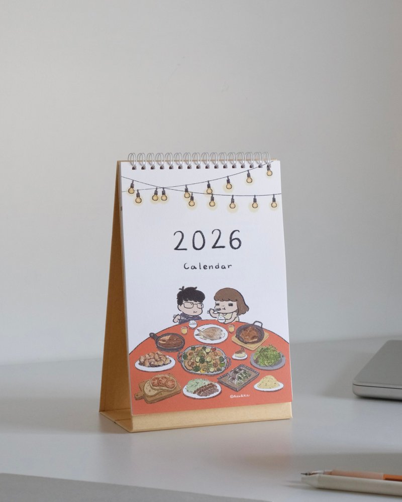 Aida&Kiki 2026 吃飽喝足 珍藏食譜曆 - 日曆/月曆/年曆 - 紙 多色