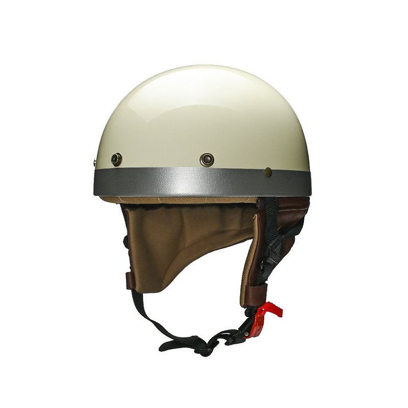 MODER MODER - HALF ROUND half source (lambskin) half helmet - bright ivory white - Helmets - Other Materials 