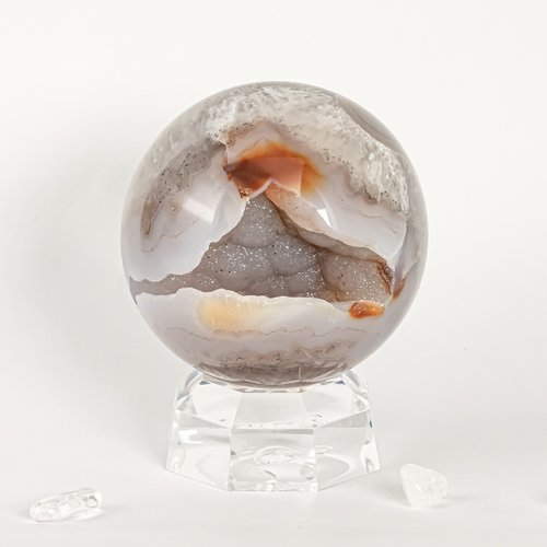 石之王 King Stones - 水晶天然石飾品、原礦 瑪瑙許願晶球 000569
