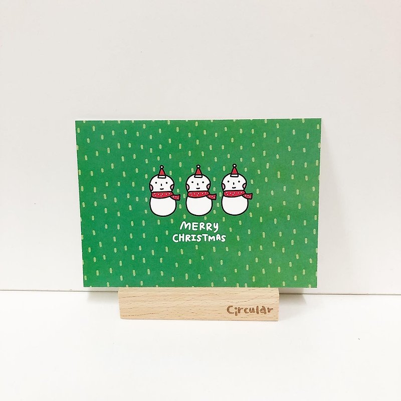 聖誕節-小雪人/明信片 - 心意卡/卡片 - 紙 
