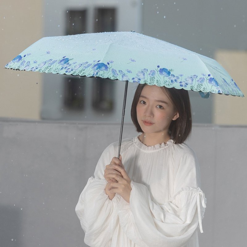 【rento】Full blackout sun protection mini umbrella-Caidie - Umbrellas & Rain Gear - Waterproof Material Blue