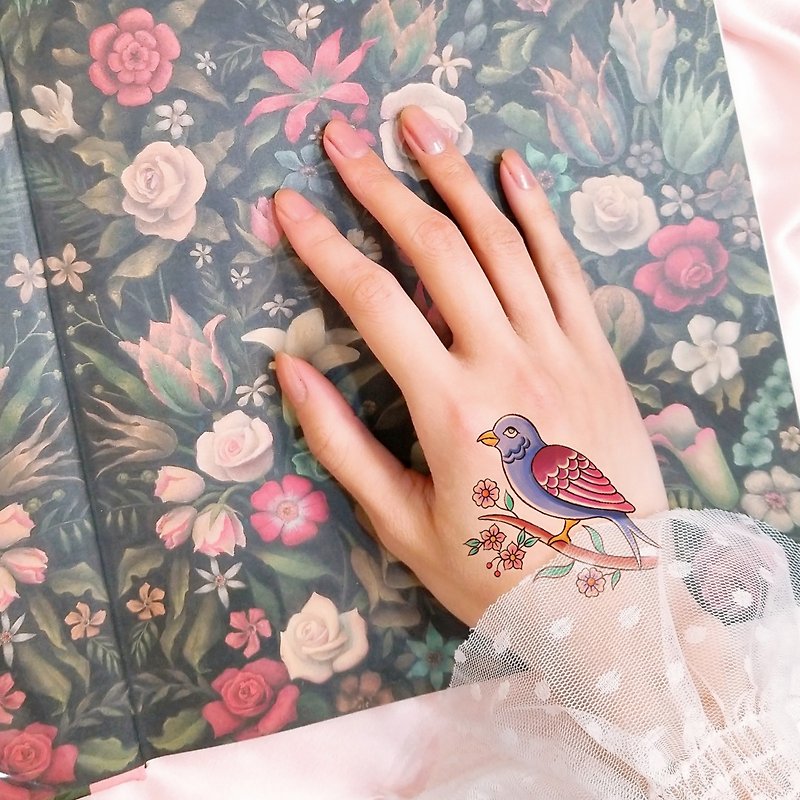 Bird - temporary tattoo sticker - สติ๊กเกอร์แทททู - กระดาษ 