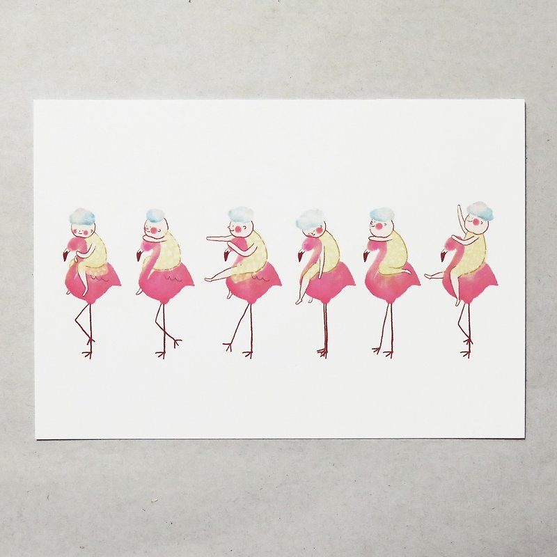 暖かいレッド/イラストレーターポストカード - カード・はがき - 紙 ピンク