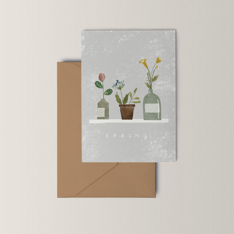 Springtime A6 Postcard - 卡片/明信片 - 紙 