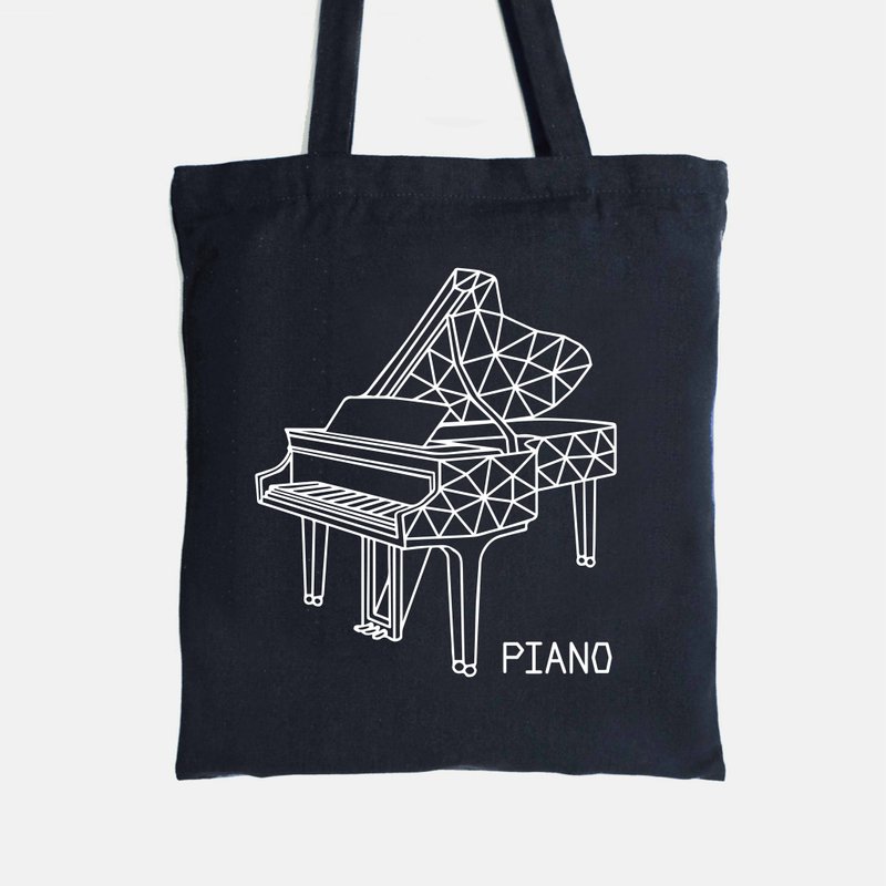 Instrument Bags- piano - กระเป๋าถือ - ผ้าฝ้าย/ผ้าลินิน สีดำ